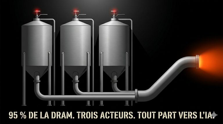 Pénurie DRAM, quand l'IA vide les usines de mémoire jusqu'en 2028